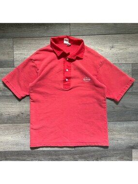 Vintage JG Hook Men's S Polo Short Sleeve Sweatshirt Faded Red Nautical Sailing